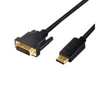 LOGILINK CV0131 - Connettore DisplayPort 1.2 a connettore DVI 24+1, 1080p, 2 m