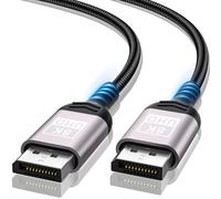 Cavo DisplayPort 1.4 3M,Connettori in Treccia di Nylon Supporto cavo DP 8K@60HZ 4K@144HZ/120HZ/60HZ,2K@240HZ/165HZ G-Sync&FreeSync/32.4 Gbit/s/HDR10/HDCP 2.2 Cavo DisplayPort per monitor da gioco