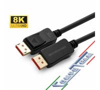 Cavo DisplayPort 1.4 8K 60Hz 4K 144Hz DP Maschio Maschio 2m MicroConnect