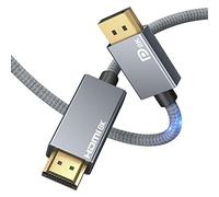 Cavo DisplayPort 1.4 a HDMI 2.1 8K, cavo adattatore DisplayPort a HDMI 2M, con 8K@60Hz 4K@120Hz 144Hz 2K@240Hz, HDR, Dolby, HDCP 2.3, DSC 1.2 per TV, proiettore, monitor, AMD NVIDIA Graphics (3M)