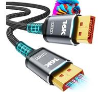 Cavo DisplayPort 2.1 certificato VESA 16K, cavo DP 2.1, 3 m, 3 m [16K a 60Hz, 8K a 120Hz, 4K a 240Hz 165Hz 144Hz] Supporto HDR 80Gbps, HDCP DSC 1.2a, compatibile FreeSync G-Sync Gaming Monitor 4090