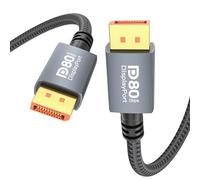 Cavo DisplayPort 2.1 da 80 Gbps, 2 m, [certificato VESA UHBR20] 16K a 60Hz, 8K a 240Hz, 4K a 540Hz 360Hz 240Hz, DP 2.1, cavo intrecciato DP80, FreeSync G-Sync HDR per monitor da gioco RTX5090/5080