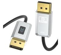 Cavo DisplayPort 2.1 in fibra ottica 2.1, cavo DP 2.1 [16K a 30Hz, 8K a 60Hz, 4K @240Hz] 40Gbps Display Port Cord UHBR10, HDR, HDCP2.2, FreeSync G-Sync per scheda grafica monitor da gioco 5090 7900XTX