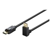 goobay Cavo DisplayPort 2.0/2.1, 54 Gbps supporta FreeSync e G-Sync, HDCP 2.2, Dynamic HDR e 32 canali audio/specifico per il campo di gioco/connettore 90° - 5 m/77128