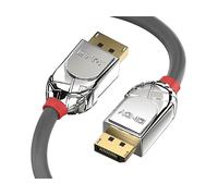 Lindy - Cavo DisplayPort HDMI 1.2 Cromo Line 0.5 Metri, Cavetto Display Port 4k@60Hz 1.2 21.6G 3D 4k 1080p 240Hz 144Hz 120Hz 1.4 2.2 | Certificato HDPC, DPCP, HDR | Compatibile con TV, Monitor, PC