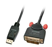 Cavo DisplayPort Lindy 41489 0,5m Maschio-Maschio DVI-D 1920x1200px Nero