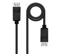 NANOCABLE Cavo DisplayPort 1.2 CCS (con conduttori in acciaio rivestiti in rame), maschio-maschio, 4K a 144Hz, 21.6 Gbps, 0.5 m, nero