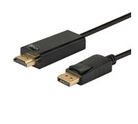Cavo DisplayPort Savio CL-56 HDMI 1080p placcato oro da 1,5 m, nero
