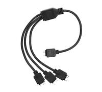 Cavo Divisore Argb 5v 3pin in Abs Nero per Scheda Madre | Connessione a 3 Vie, per Ventole e Strisce LED Addressable Rgb, Design Speciale, Lavorazione Precisa