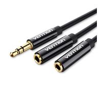 Cavo Divisore Audio Vention BBSBY Jack 3.5mm Maschio a 2x Jack 3.5mm Femmina 30cm Nero