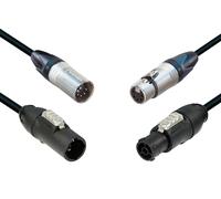 Cavo DMX + alimentazione con XLR 5P Neutrik e Powercon True1 TOP Made in Italy