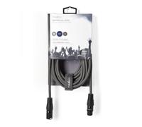 Cavo DMX Digitale 110 Ohm Maschio a 3 Pin XLR - Femmina a 3 Pin XLR 5m Grigio