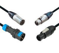 Cavo DMX XLR 5P Neutrik + alimentazione CEE / Powercon True1 TOP - Made in Italy
