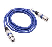 Cavo DMX XLR maschio-femmina 3 poli, blu, 2 m