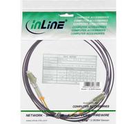 InLine 23566 Cavo Bretella Fibra Ottica Duplex, LC/LC, 50/125µm, OM4, 50M Nero
