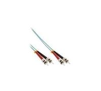 InLine 22421 Cavo Bretella Fibra Ottica Duplex, ST/ST, 50/125µm, OM3, 20M Nero