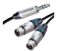 Cavo Duplicatore Bilanciato Neutrik TRS Jack Split A 2x Dual Female XLR