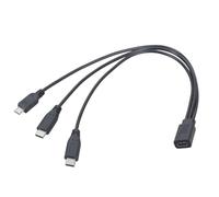 Cavo Duplicatore Ricarica USB-C USB C Femmina A 2 USB-C E Micro USB 3 In 1