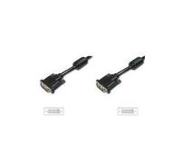 Digitus Cavo di collegamento DVI, DVI(24+1), 2x ferrite M/M,10,0m, DVI-D Dual Link, nero