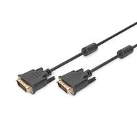 DIGITUS Cavo di collegamento DVI, DVI(24+1), 2x ferrite M/M, 3,0m, DVI-D Dual Link, nero
