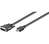 Goobay Cavo HDMI/DVI 50580 – DVI-D maschio/maschio, placcato nickel, 1080p, 2 m, nero