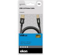 Cavo Ekon per stampante USB 2.0 A maschio a USB B lunghezza 5MT nero