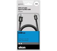 Cavo Ekon USB A maschio a Mini USB maschio 2.0 3 MT nero