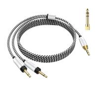 Cavo Elear Focale per Elegia Focale, Elex, Clear, Celestee, Stellia | Per cuffie Focal Clear MG, Denon AH-D600, AH-D7200, AH-D7100, AH-D9200, AH-D5200, spina da 3,5 mm con adattatore da 6,35 mm