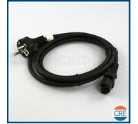 Cavo Elettrico 2 m Spina Schuko + Connettore IEC C15 10A 250V Nero Universale