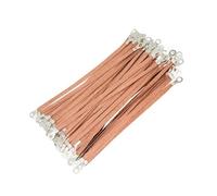 Cavo elettrico a 2 poli, 50 pezzi scatola elettrica collegamento morbido campata cavo foro dimensione 8 mm ponte filo di terra 6 quadrato alluminio rivestito in rame(300mm)