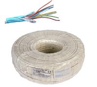 CAVO ELETTRICO ALLARME SCHERMATO ANTIFIAMMA 4X0,22 + 2X0,50 MATASSA DA 100 METRI