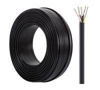 Cavo Elettrico Calibro 22 A 5 Conduttori, 25 Piedi, UL 2464 22-14 AWG In Rame Stagnato PVC Intrecciato, Anima 22/5 For Illuminazione LED, Di Prolunga Bassa Tensione Esterni(160FT,16AWG-5C)