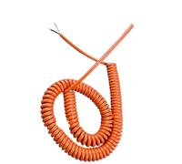 Cavo elettrico, cavo di alimentazione retrattile, Cavo a spirale arancione a 2 conduttori 20AWG 0,5 mm2, cavo restringibile a molla, filo telescopico estensibile, 1 metro, metri, 10(Stretch 14 Meters)