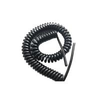 Cavo elettrico, cavo di alimentazione retrattile, Cavo di alimentazione telescopico estensibile a spirale nero 24AWG a 2 conduttori, filo a molla 20AWG 17AWG 14AWG(2 Cores 17awg 7.5 Meters Straight)