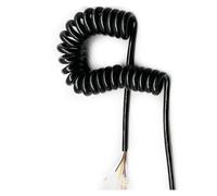 Cavo elettrico, cavo di alimentazione retrattile, Cavo di prolunga alimentazione elastico restringibile con filo a spirale telescopico a 5 conduttori 20AWG anima in rame(Stretch 1.25 meter)