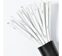 Cavo elettrico, cavo di controllo da 2 a 20 conduttori, cavo elettrico conduttore multipolare da 0,2 mm a 1 mm, guaina morbida nera da 1 metro(16 cores,0.2mm(1meter))