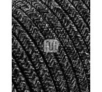 CAVO ELETTRICO COLORATO ROTONDO IN TESSUTO FILATO GREZZO VINTAGE. PENDEL LAMPADE