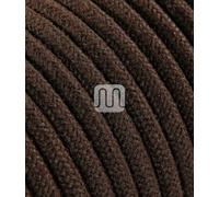 CAVO ELETTRICO COLORATO ROTONDO IN TESSUTO FILATO GREZZO VINTAGE. PENDEL LAMPADE