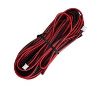Cavo elettrico da 5 metri 22AWG 0,3 mm² a 2 anime, nero e rosso, per collegare il pannello del citofono e il monitor, in rame stagnato, resistente all'usura, alle alte temperature e all'ossidazione