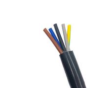 Cavo elettrico flessibile rivestito in rame da 5 metri, 4 fili, 5 fili, 0,75/1/1,5/2,5/4/6 mm, connettore di prolunga for cavo di alimentazione (colore: 4 fili, dimensioni: foro 6 mm)(5 Cores,2.5mm)
