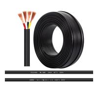 Cavo Elettrico In Rame Privo Di Ossigeno 22/4, Cavo Intrecciato In Rame Puro UL 2464, Flessibile A Bassa Tensione For LED RGBW, Illuminazione For Lampade, Automotive, Nautica(120ft,22AWG)