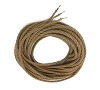 Cavo elettrico intrecciato Cavo for lampada intrecciato in corda di canapa e rame a 2 o 3 anime, 16-21 AWG, 1-100 metri(3 Core 1mm,3meter)