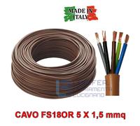 CAVO ELETTRICO PENTAPOLARE FS18OR 5 X 1,5 REPERO MARRONE CAVO NUOVA NORMATIVA