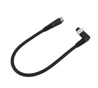 Cavo elettrico per mulinello da pesca con connettore a gomito a 2 fori, compatibile con mulinelli Daiwa per o Shim-ano, nero e argento (0,45 m)