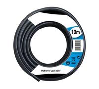 CAVO ELETTRICO PROLUNGA 10MT 2X1 MM H05VV-F MATASSA FILO ELETTRICO NERO