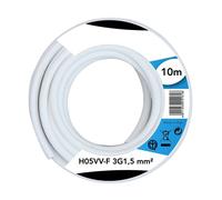 CAVO ELETTRICO PROLUNGA 10MT 3G1.5 MM H05VV-F MATASSA FILO ELETTRICO BIANCO