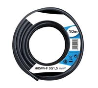 CAVO ELETTRICO PROLUNGA 10MT 3G1.5 MM H05VV-F MATASSA FILO ELETTRICO NERO