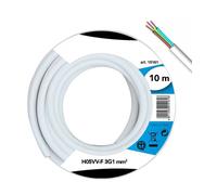 CAVO ELETTRICO PROLUNGA 10MT 3G1 MM H05VV-F MATASSA FILO ELETTRICO BIANCO