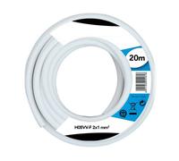 CAVO ELETTRICO PROLUNGA 20MT 2X1 MM H05VV-F MATASSA FILO ELETTRICO BIANCO