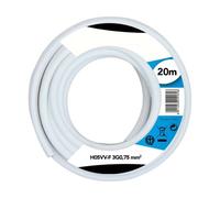 CAVO ELETTRICO PROLUNGA 20MT 3G0,75 MM H05VV-F MATASSA FILO ELETTRICO BIANCO